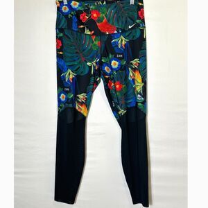 Nike Dri Fit 7/8 High Rise Leggings Women's Size XL Training Tropical Print